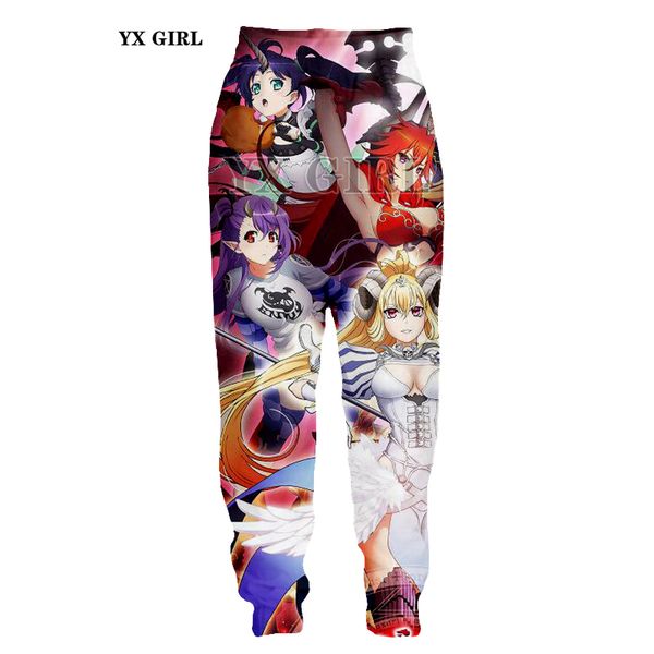 

yx girl anime black cover joggers pants men's funny cartoon 3d trousers sweatpants autumn style trousers dropshipping
