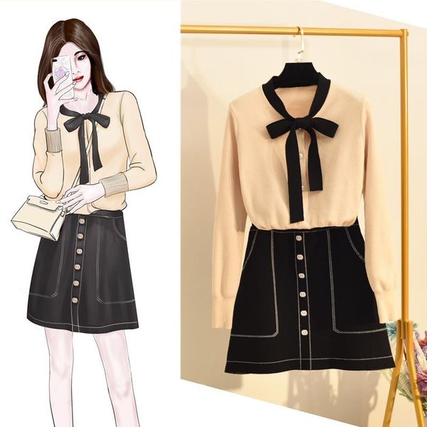 

women knitted cardigan 2018 autumn winter fashion sweaters sweet tie bows chic sweater coats high street outwear jumpers, White;black