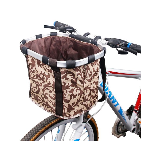 

bicycle basket handlebar pannier cycling carryings holder bike riding pouch cycle biking front baggage bag 3.0kg load