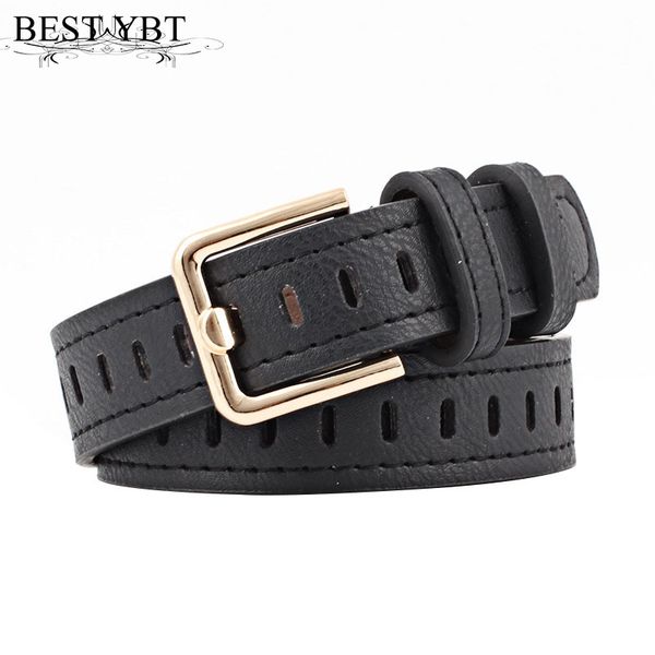 

ybt women belt fashion hollow alloy buckle belt imitation leather casual simple women dress cowboy, Black;brown