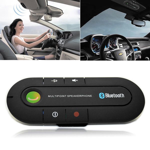 Vivavoce multipunto con mani Bluetooth senza fili, altoparlante, kit per auto, visiera, nuovo vivavoce per auto Bluetooth4297031