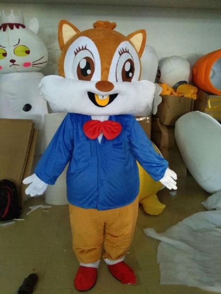 

2018 couple squirrels mascot costumes props costumes halloween ing, Red;yellow