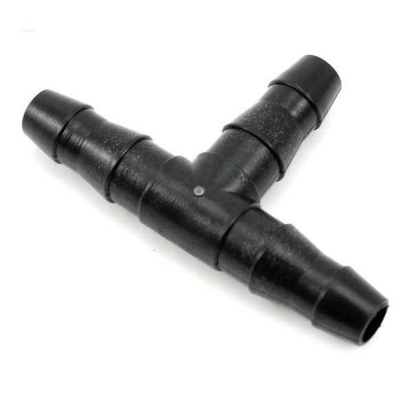 

4mm watering system parts in barbed tee connectors for irrigation garden watering hose water pipe joints 10pcs/lot