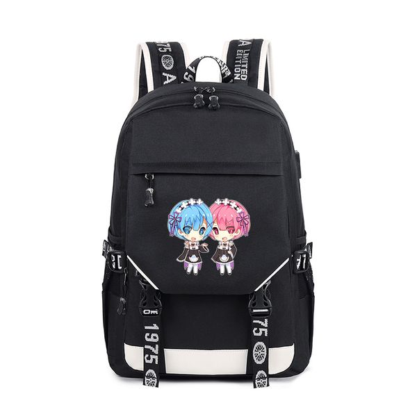 

re:life in a different world from zero bag for students boys and girls backpack fashion bag travel shoulder