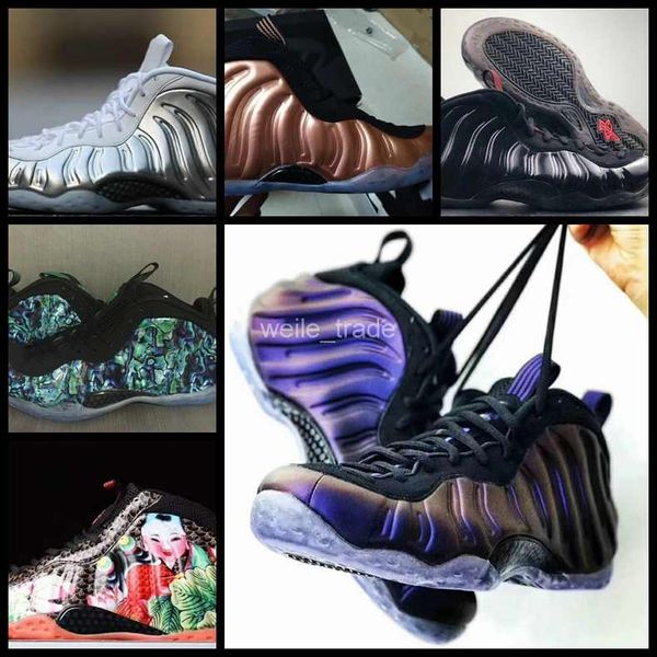 

2018 new basketball shoes penny hardaway mens sports sneakers foam one eggplant purple mens basket ball shoes comfort and support