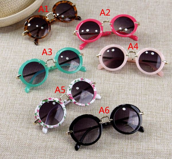 

2018 sunglasses for kids round vintage sun glasses boys girls designer adumbral fashion children summer beach sunblock accessories6288916, Blue