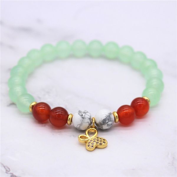 

tassel bracelets pink natural stone beads bracelet for girl christmas present fashion jewelry mbr180255, Black