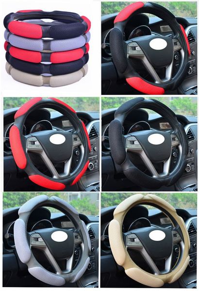 

sandwich steering wheel 15inch 38cm car steering wheel cover sport type skidproof breathability multiple colors refreshing instock