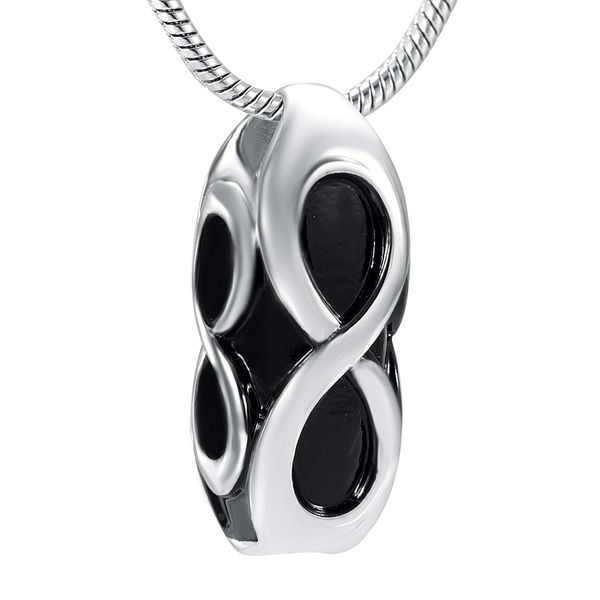 

ijd9930 персонализированной кремация уникальной бесконечности форма мемориал кремация keepsakes урна для pet / пепел аксессуаров ювелирных и, Silver