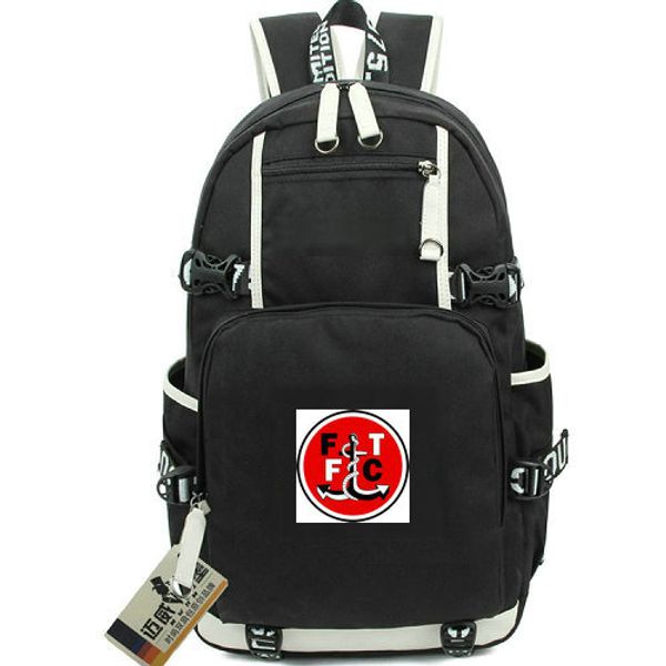 

ft backpack fleetwood town fc logo day pack football club school bag soccer packsack rucksack sport schoolbag out door daypack