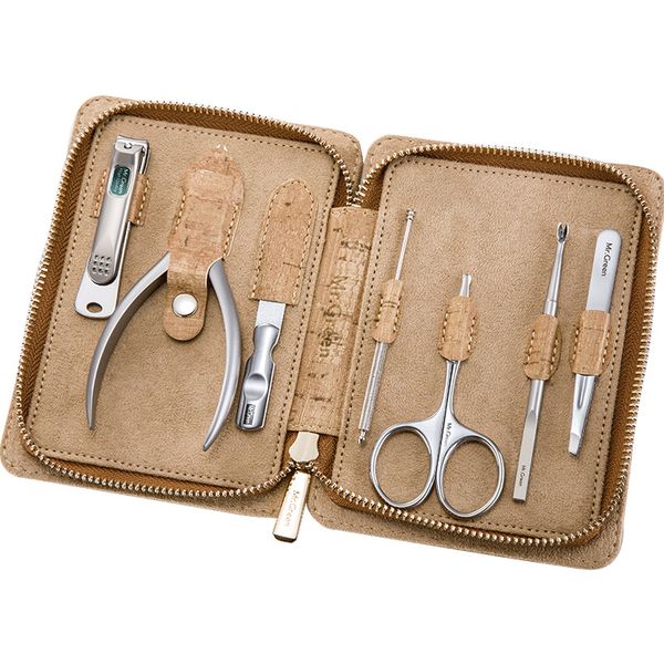 

7pcs manicure set and kit pedicure scissor tweezer knife ear pick utility nail clipper kit