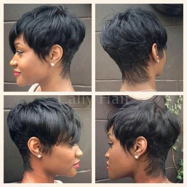 Acheter Cheveux Bresiliens Pixie Coupe Courte Machine De Cheveux
