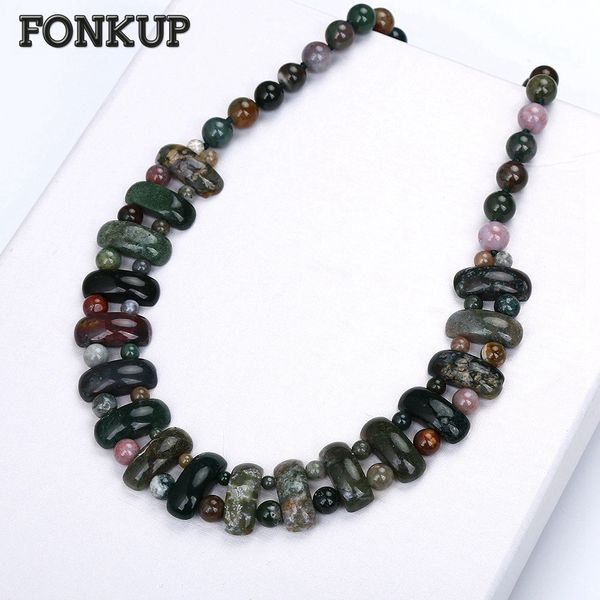

fonkup epidote necklace power crystal pendant vintage women accessories men party jewellery geometric bead chain royal thailand, Silver