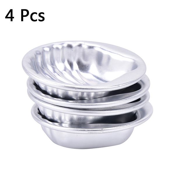 

new 4 pcs bath bomb cake mold 3d aluminum alloy sea shell shape bath bomb mold cake baking pastry mould bakeware