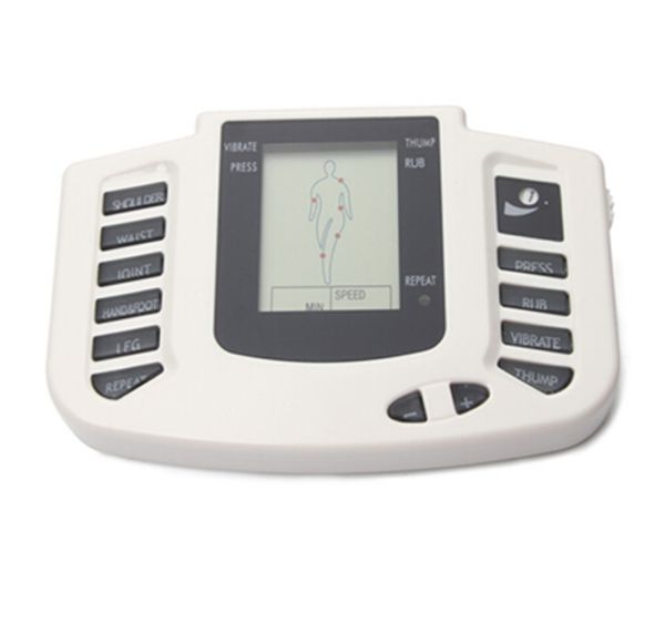 

new electrical muscle stimulator body relax muscle massager pulse tens acupuncture therapy slipper+8 pads+box free shipping