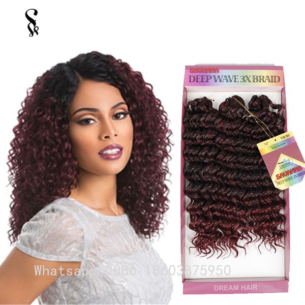 2020 Ombre Puffy Twist Curly Hair Synthetic Hair Freetress Deep