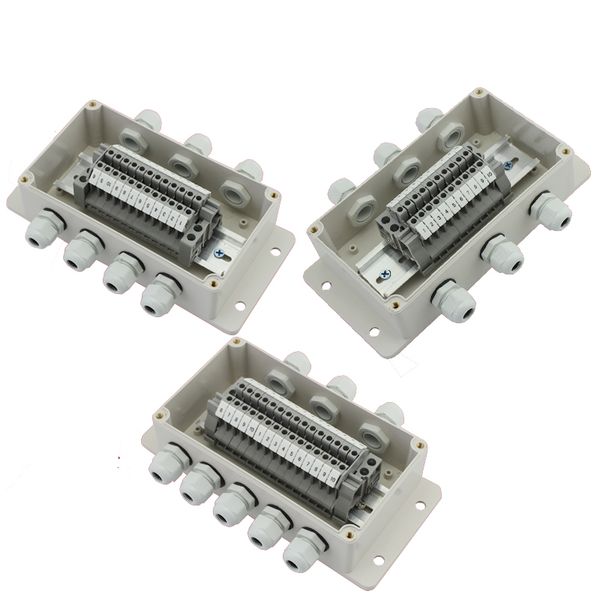 

ip65 waterproof electrical cable enclosure project junction box 158*90*60mm wall mount with terminal blocks