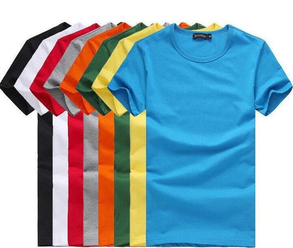 

Мужчины шею футболка с коротким рукавом тройник сплошной цвет плюс размер футбол