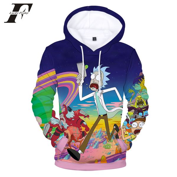

2018 Cartoon 3D printed coon oversized Hoodies sweatshirts Colorful tracksuit