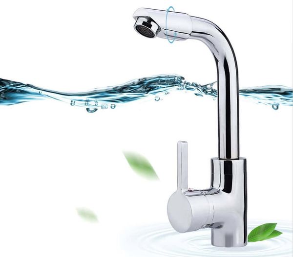 

newly design 360 swivel single handle mixer sink tap down chrome kitchen faucet and cold water handle wash kitchen faucet