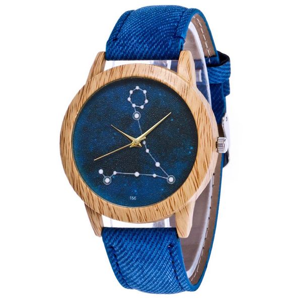 

genboli pisces pattern luxury fashion denimr strap women quartz watch girls women 2018 montre sport bracelet wrist, Slivery;brown