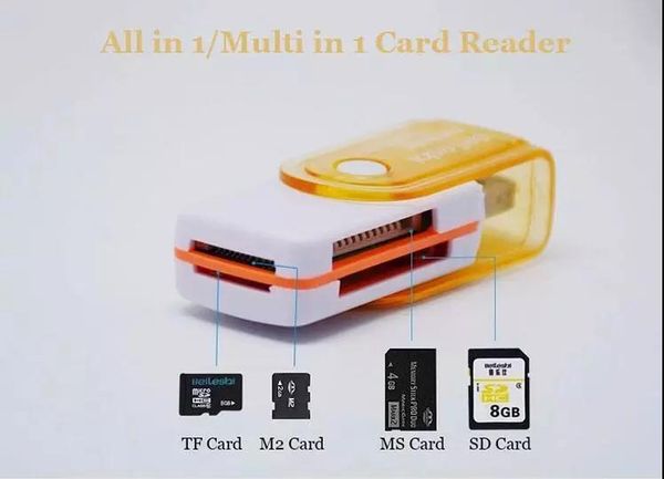 All-in-1-USB 2.0-Multi-Speicherkartenleser-Adapteranschluss für Micro SD MMC SDHC TF M2-Speicher MS Duo RS-MMC