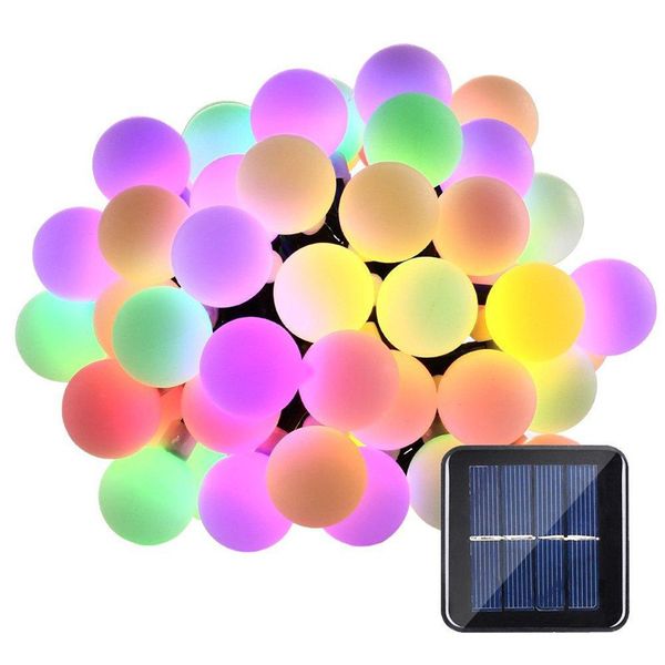 Solar Globe 50 Led Ball String Lights Solar Power Patio Lights