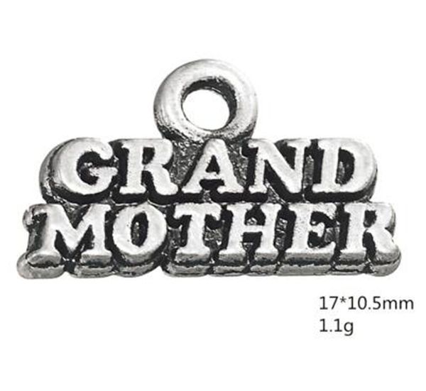 

antique silver plated grandmother charm family love pendant other customized jewelry, Bronze;silver