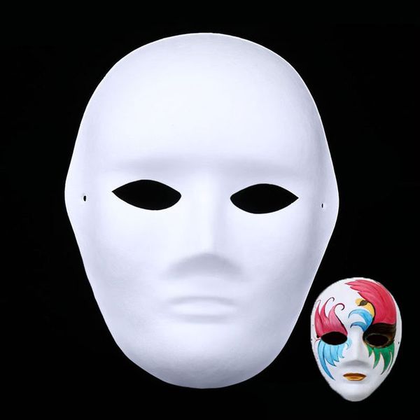 Maschera dipinta a mano fai-da-te Maschere di pasta di carta ambientale a pieno facciale Maschere di pittura artistica per Masquerade GSBear fornito