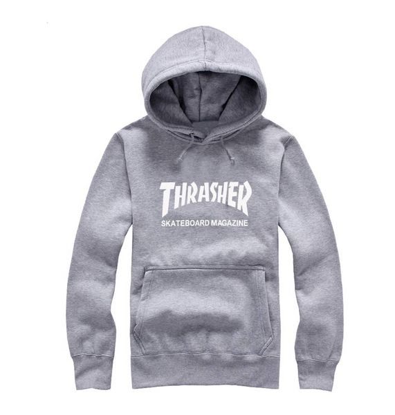 

63008 s-5xl thrash hoodies men winter fashion hip hop sweatshirts man fleece hoody pullover sportswear clothing, Black