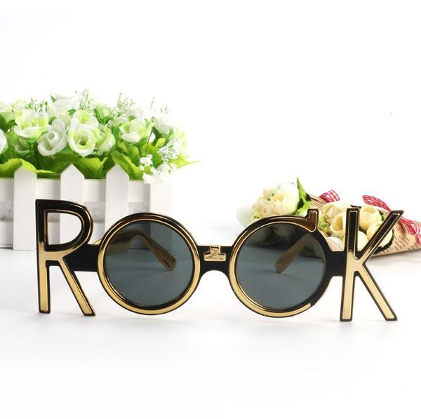 

gold rock costume glasses novelty sunglasses night party favors concert celebration eyewear props party supplies decoration gift