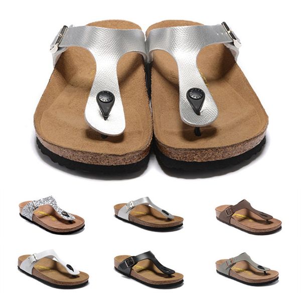 

Mayari Arizona Gizeh 2018 designer flip flops summer Men Women flats sandals Cork slippers print mixed Beach sandals fur slides 34-46