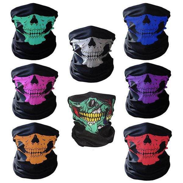

multicolor balaclava caveira dacron ski bicycle face mask skull ghost half face mask men cycling 40at06, Black