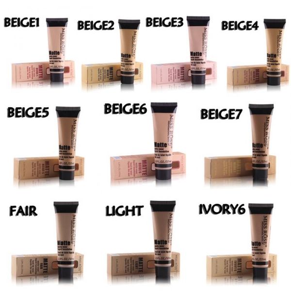 Miss Rose Brand Naked Makeup Concealer Repair Nourish Cover Face Makeup Liquid Foundation Professionelles Basis-Make-up