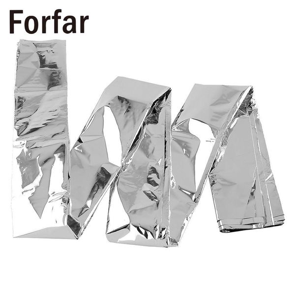 

silver waterproof emergency folding camping hiking rescue space blanket cover
