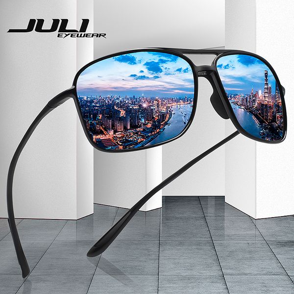 

juli polarized pilot sports sunglasses men women tr90 unbreakable frame for running fishing baseball driving mj8006, White;black