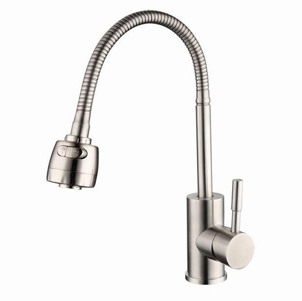 

304 stainless steel kitchen faucet and cold vegetable wash basin mixer universal rotatable tap sink faucet torneira