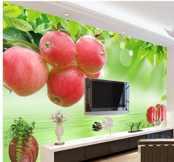 

midsummer fruit fashion tv background wall 3d murals wallpaper for living room