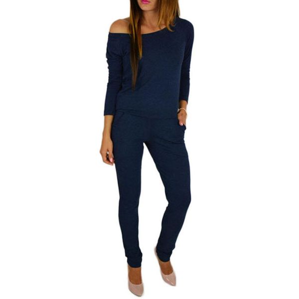 

2018 fashion women jumpsuit ladies pants clubwear long sleeveless shoulder casual woman pencil pant, Black;white