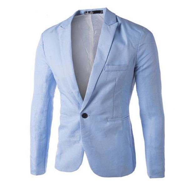 

snowshine4 #5019 charm men's casual slim fit one button suit blazer coat jacket men fashion cool, White;black