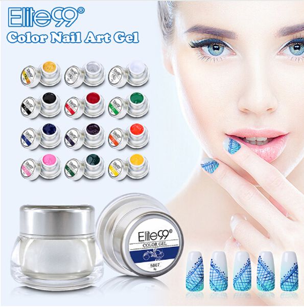 

elite99 3d painting diy manicure paint drawing pattern 8ml wonderful permanent soak off nail art painting gel pick, Red;pink