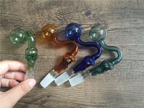 Toptan su bong 14mm 18mm erkek kadın kafatası sigara boru bong mini yağ rig percolators bubbler için çanaklar