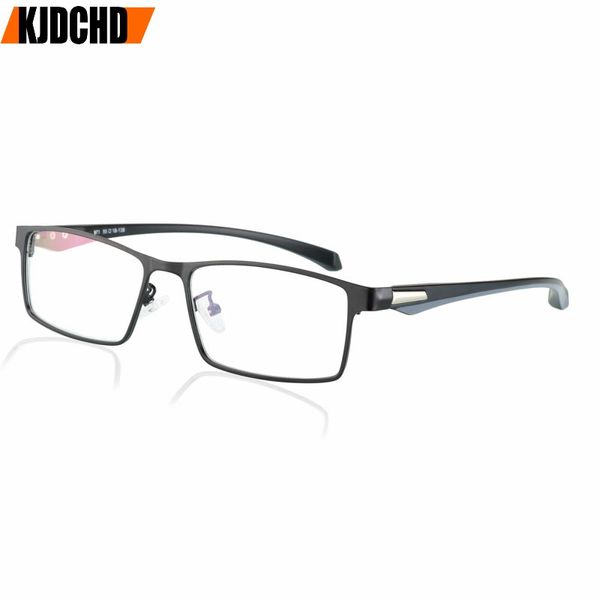 

alloy eyeglasses frame for men eyewear flexible temples legs computer optical eye glasses spectacle frame transparent clear lens, Silver