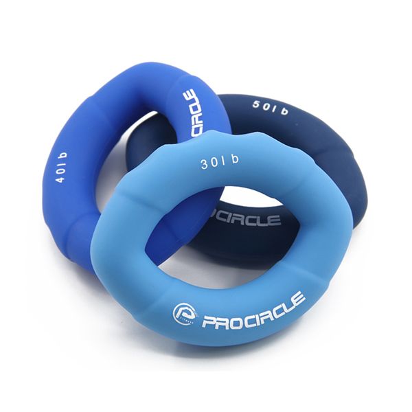 

finger procircle 6pcs /lot hand gripper grip silicone ring -exercise for forearm wrist and finger training easy carry
