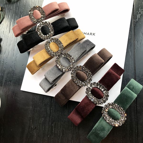 

korea retro flowers butterfly crystal side bangs clip hair accessories rim hair clips for girls hairpin bows headband -4