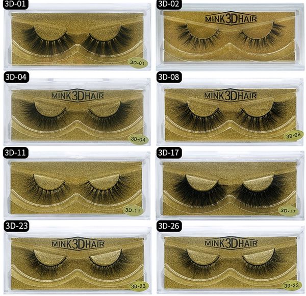 

3d multi layered mink eyelashes 3d mink lashes natural false eyelashes reusable long beauty make up fll strp eye lash