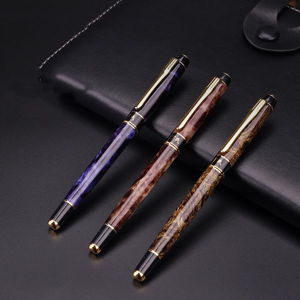 

imitation marble color iraurita fountain pen 0.38mm ink pens metal writing pens dolma kalem caneta tinteiro stationery 1068