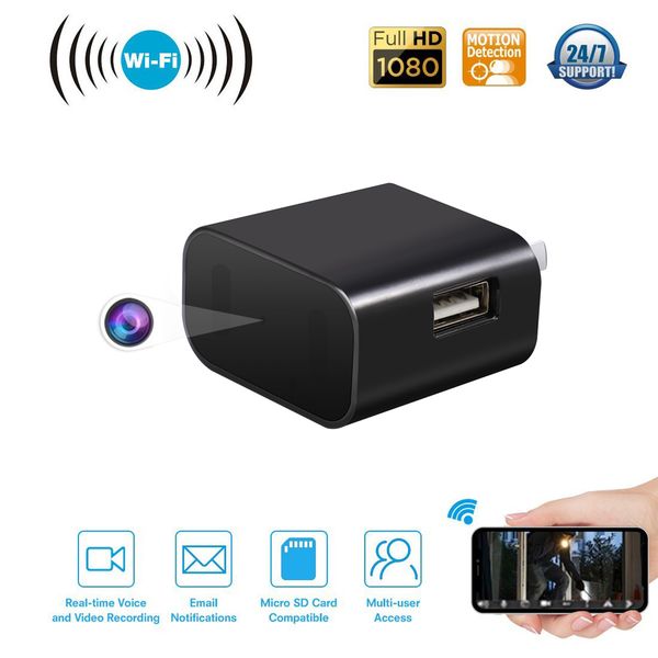 

New arrival hd 4k 1080p u b adapter charger wifi mini camera night ver ion z19 wall camera motion detection video recorder cctv camcorder