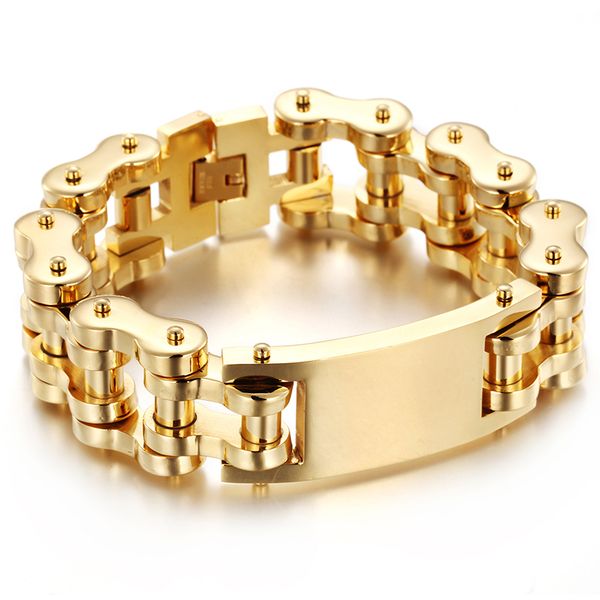 Men/'s Amazing personnalité en acier inoxydable Biker Vélo Chaîne Bracelet