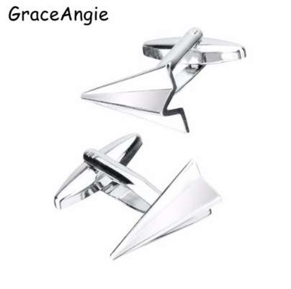 

memelos jewelry cufflinks for mens plane fighter cufflinks style men's french cuff nail cuff links for mens relojes gemelos, Silver